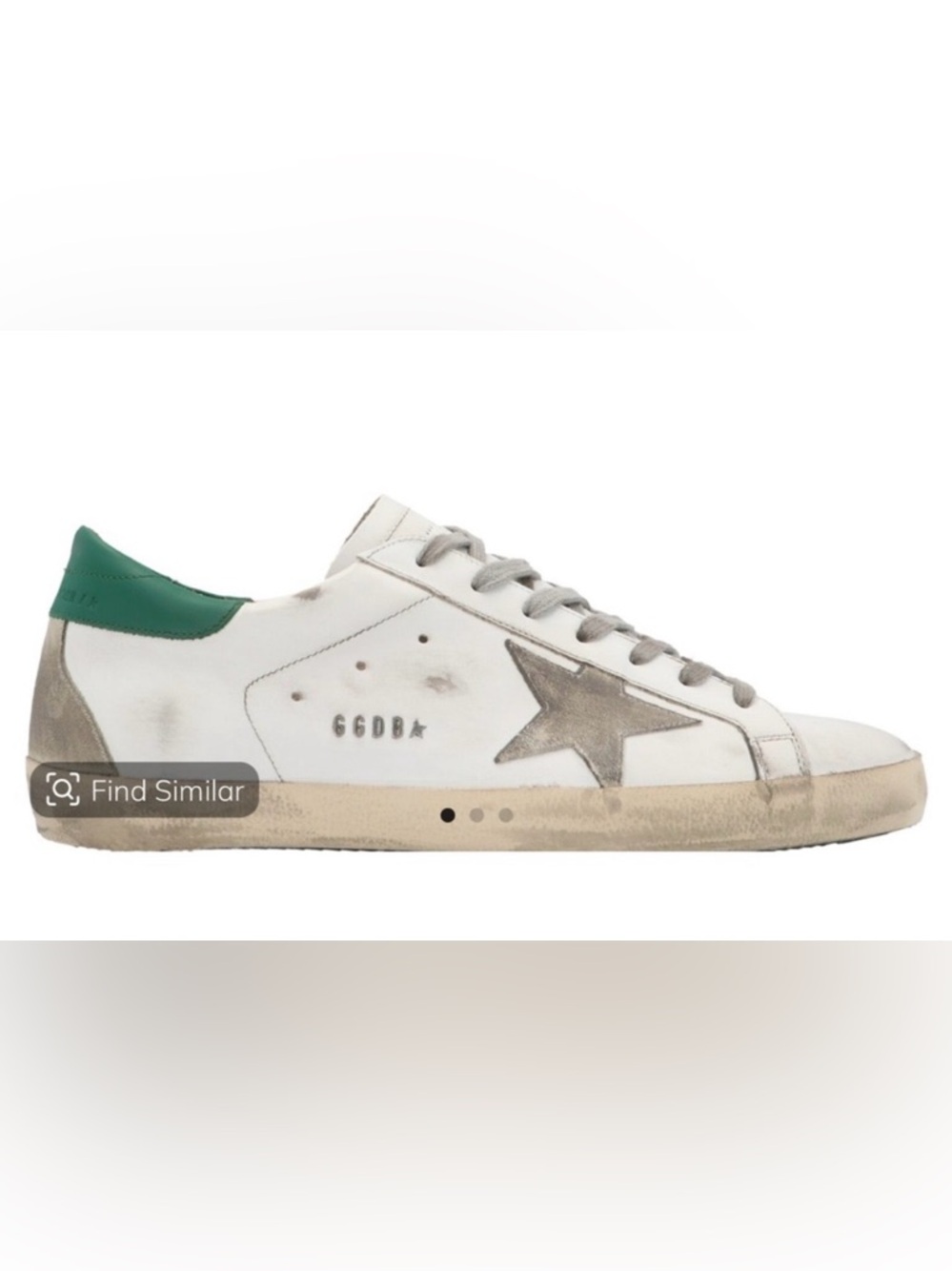 Golden Goose White Leather Sneaker with Silver Star